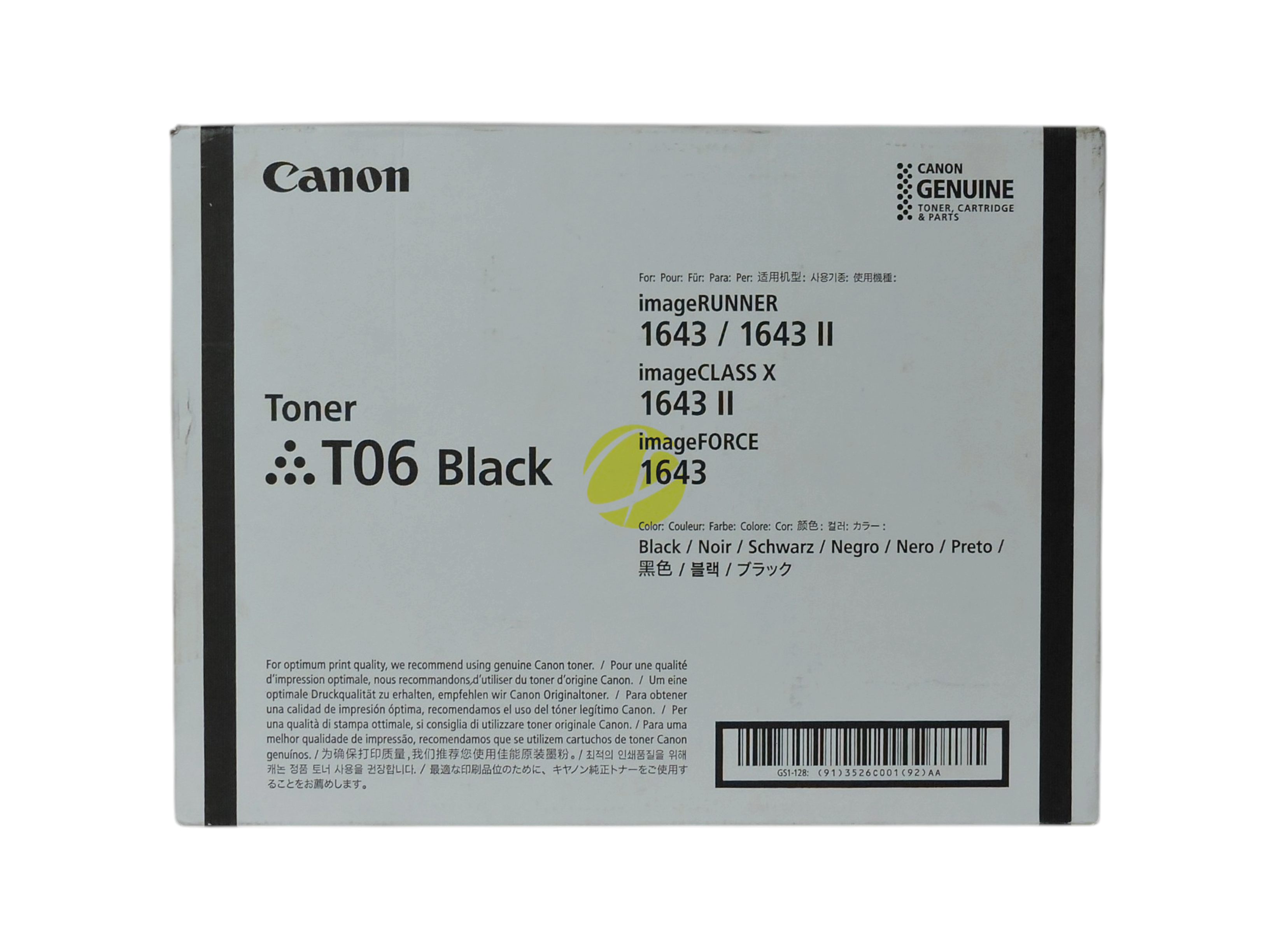 Caja de cartucho de tóner láser negro original Canon T06 de Compras Perfectas para impresoras imageRUNNER
